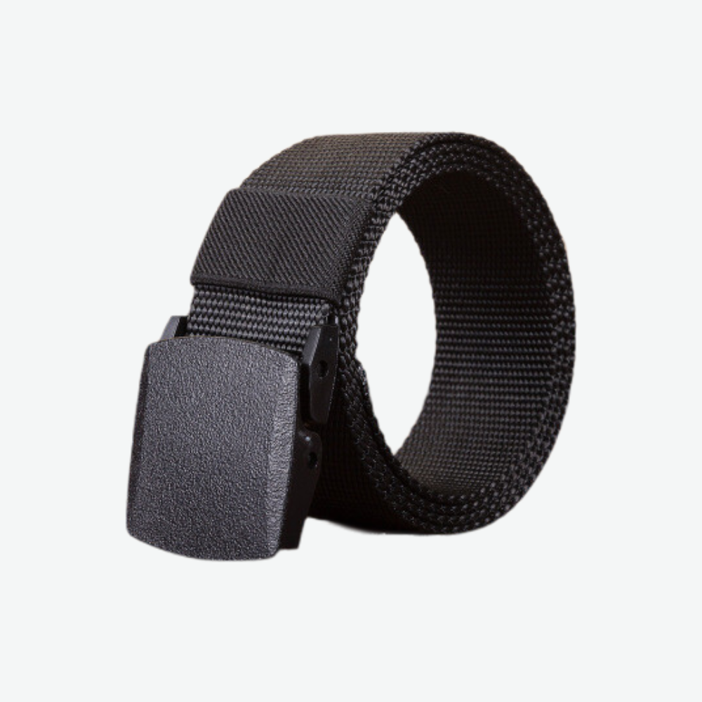 CEINTURE EN SILICONE BOUCLE PLASTIC NOIR 4MM